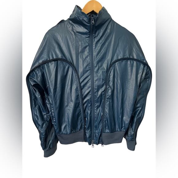 Women’s Adidas x Stella McCartney Blue Windbreaker Jacket Size Small - Picture 1 of 7